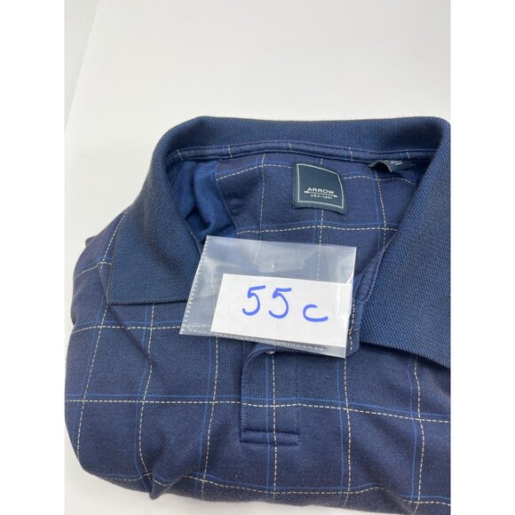 Arrow 2XL Tall Polo Navy Cotton Blend Shirt 55c ? - Picture 11 of 11